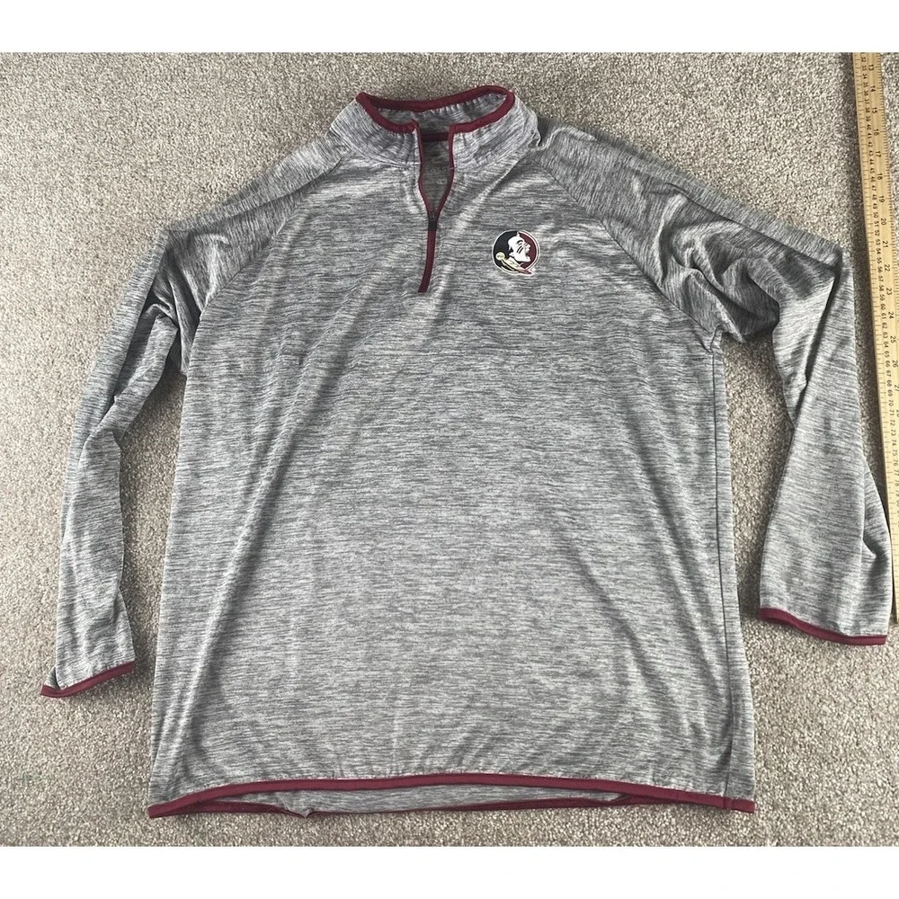 Colosseum Athletics Florida State Seminoles 1/4 Zip Pullover Jacket Mens XL NCAA